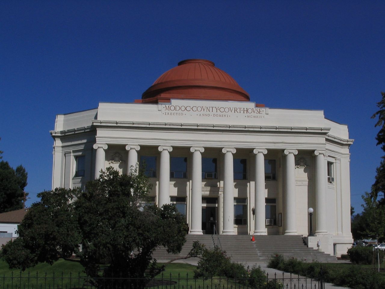 The neoclassical Modoc County Courthouse, opulent for a little farming community in far-northeastern California, opened in Alturus in 1914